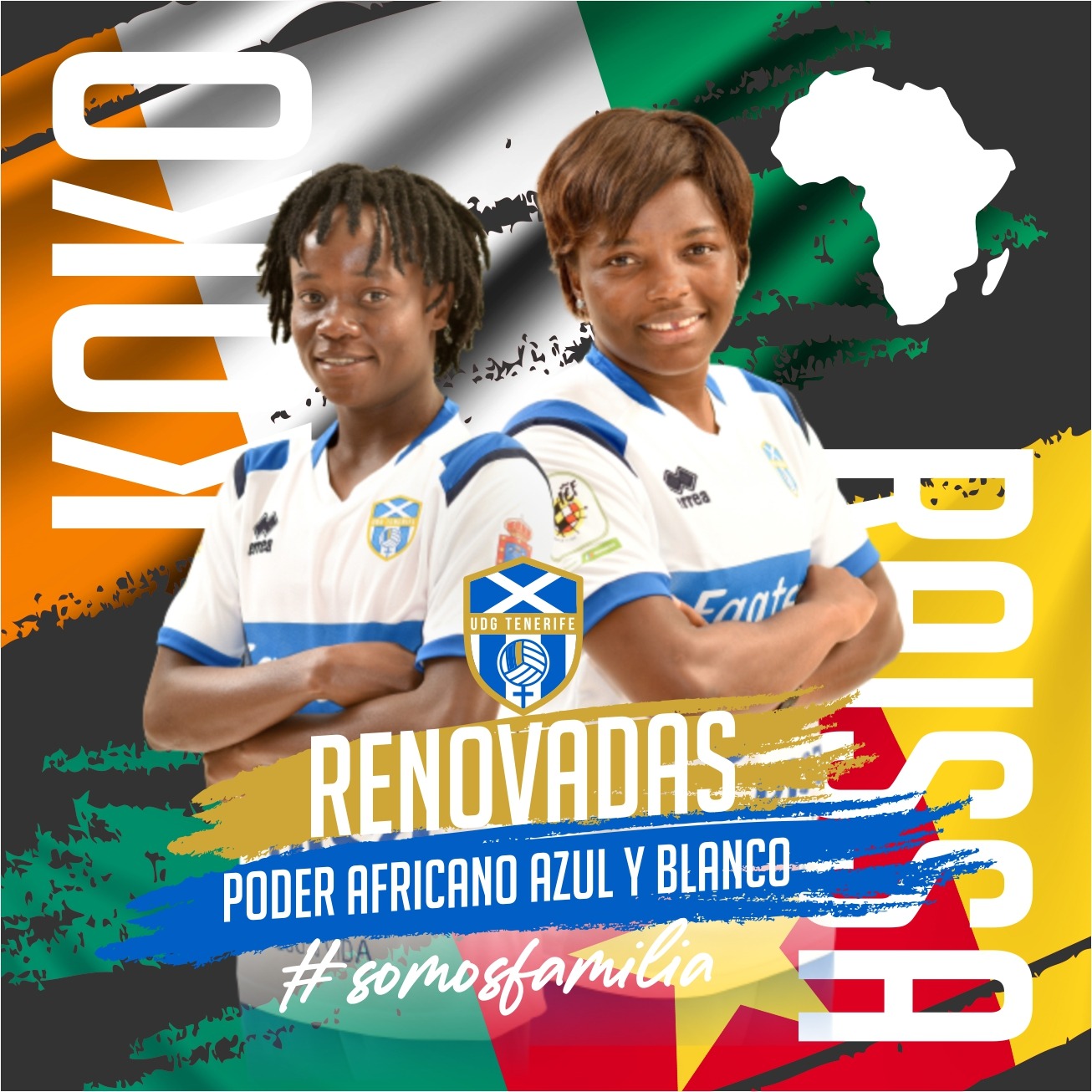 Ange Koko y Raissa Feudjio renuevan por la UDG Tenerife hasta 2023