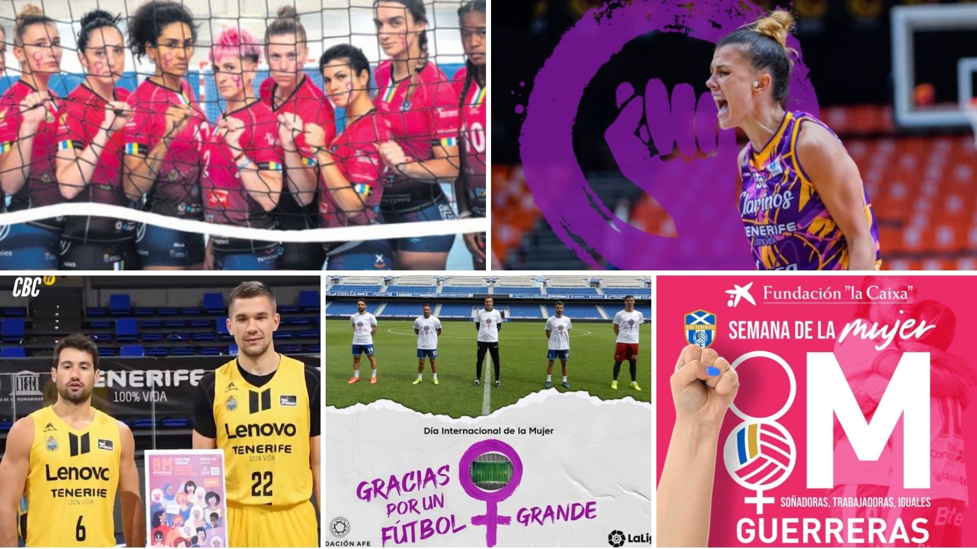 Los clubes deportivos de Tenerife unidos por el Día de La Mujer