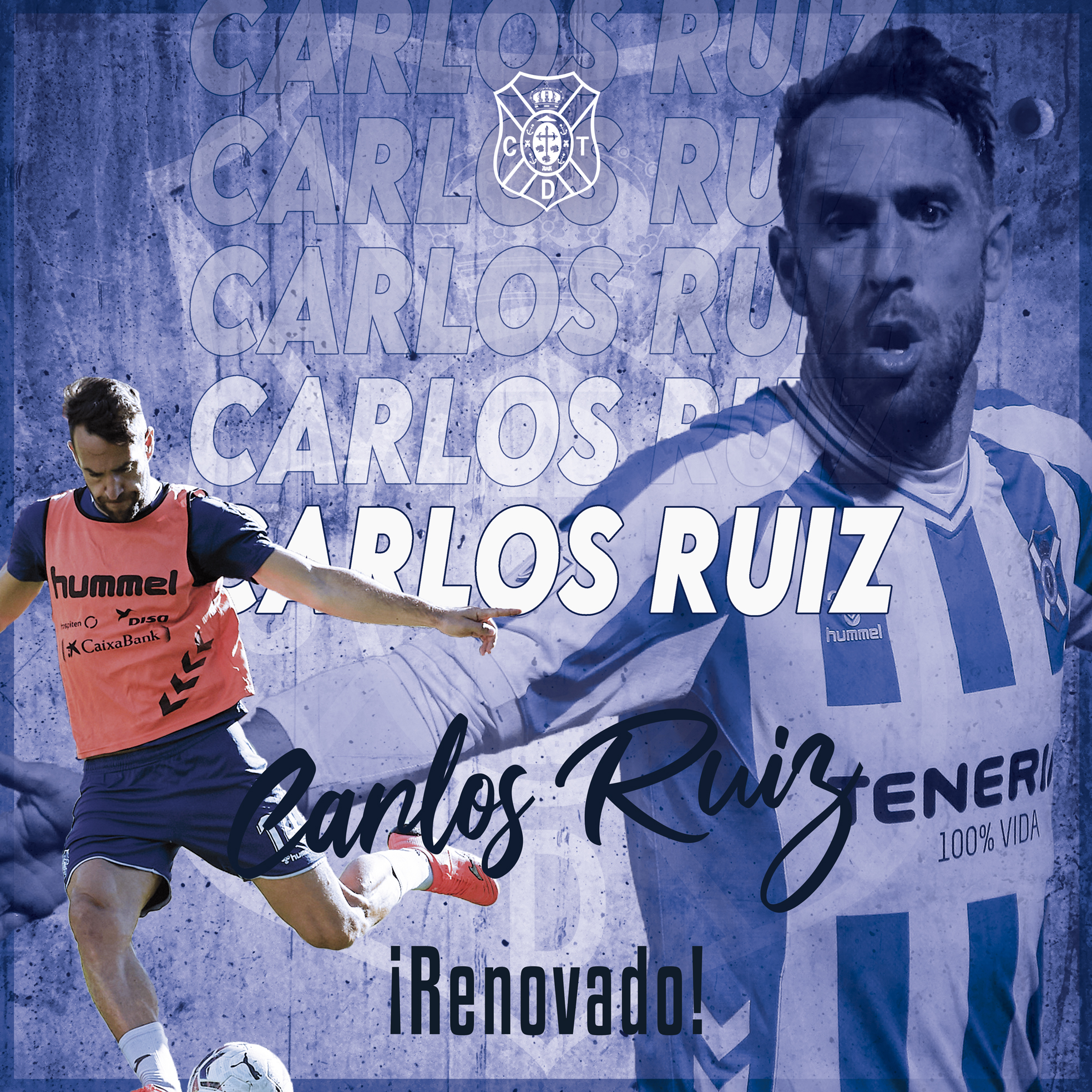 Carlos Ruiz renueva con el CD Tenerife por una temporada más