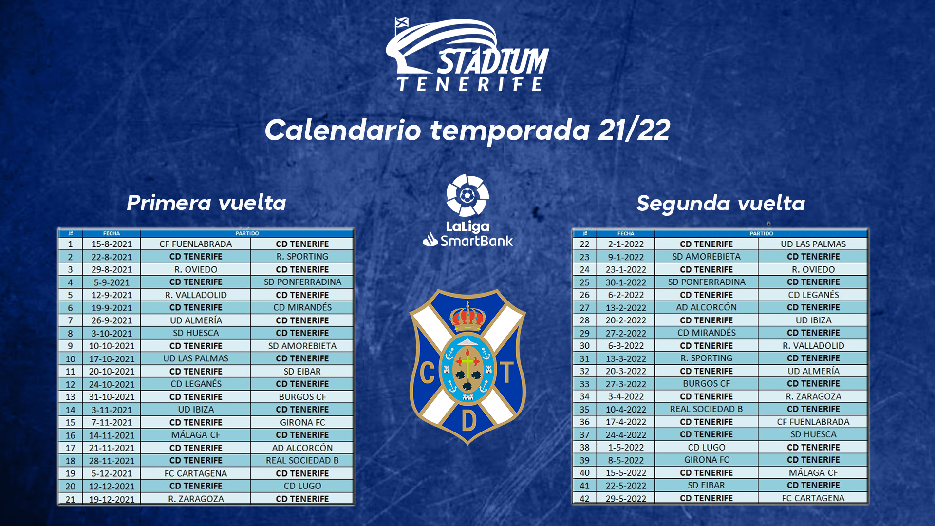 El CD Tenerife ya tiene calendario para la temporada 2021/2022