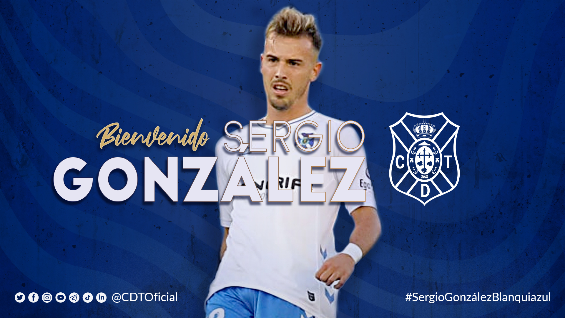 El centrocampista Sergio González, séptimo fichaje del CD Tenerife