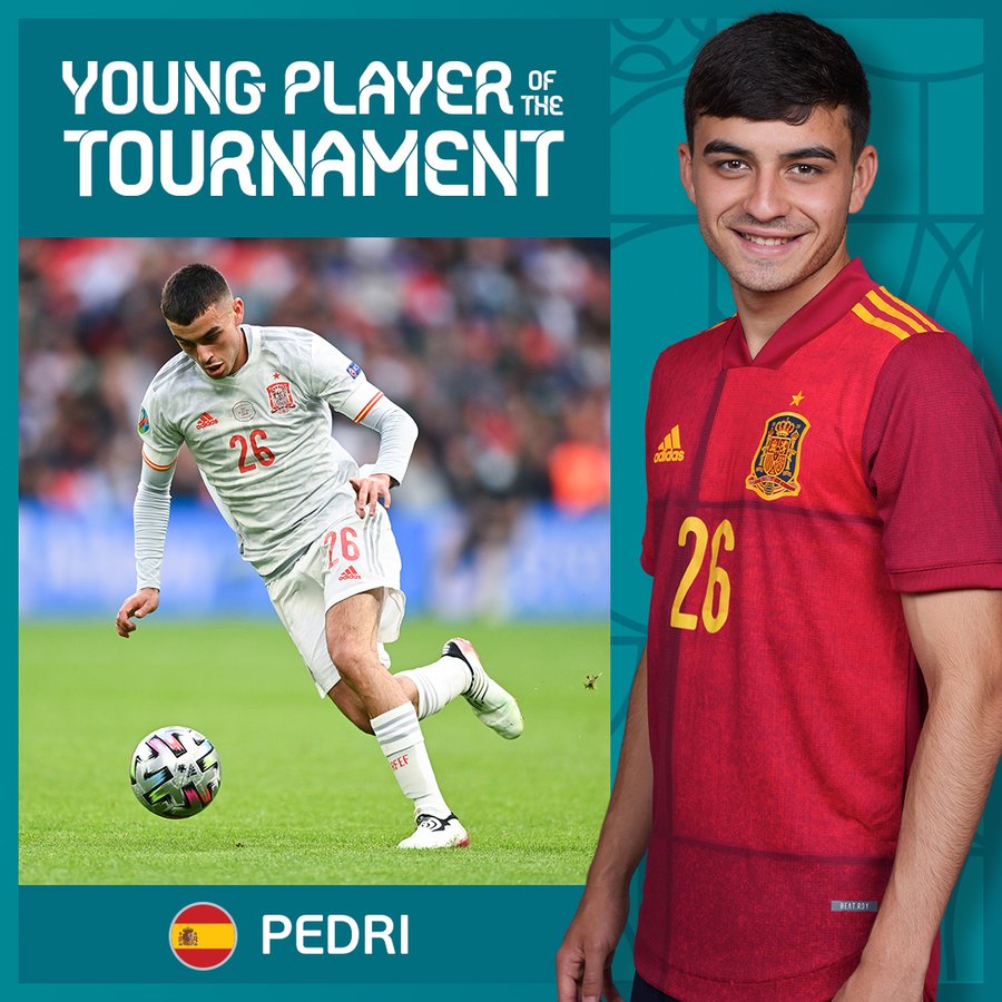 Pedri, mejor jugador joven de la Eurocopa 2020