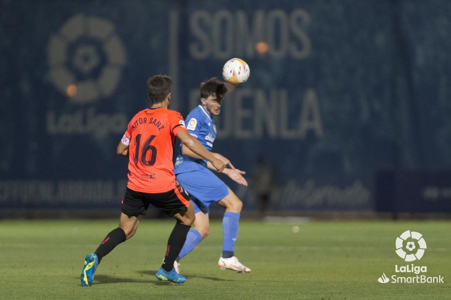 Aitor Sanz, lesionado en Fuenlabrada, es duda para el partido ante el Sporting