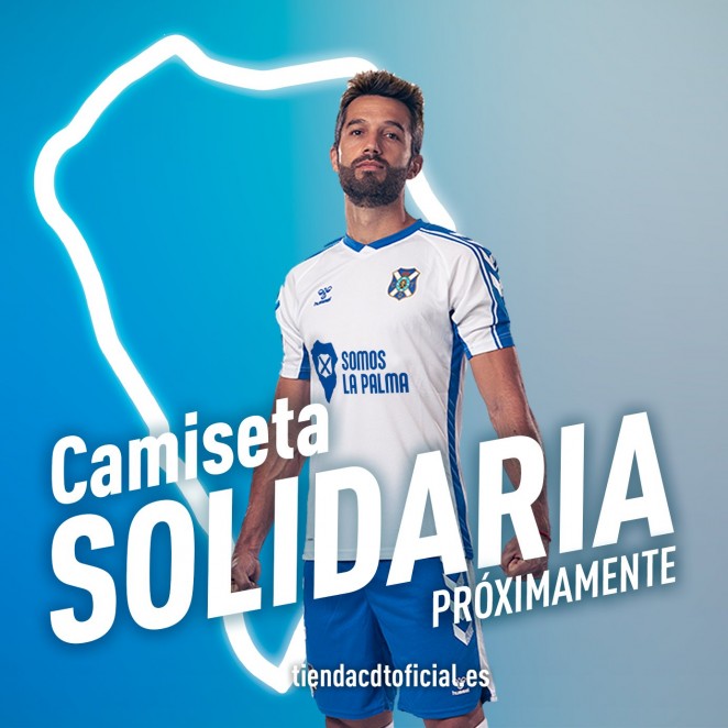 El CD Tenerife pone a la venta la camiseta solidaria con La Palma
