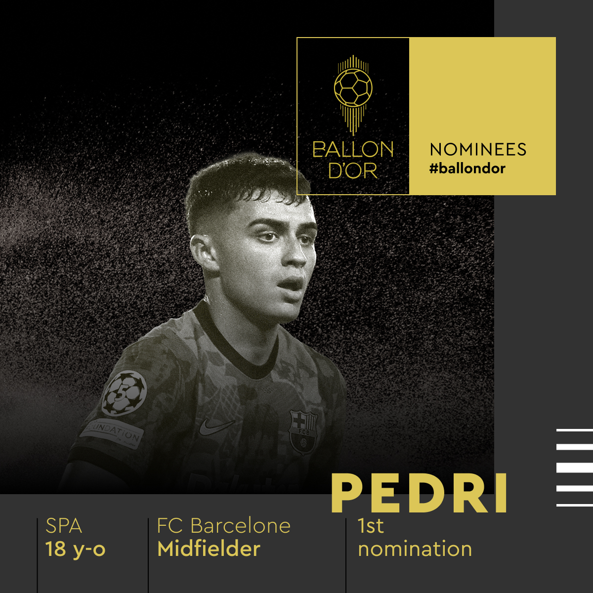 Pedri, nominado al Balón de Oro y al Trofeo Kopa al mejor sub-21