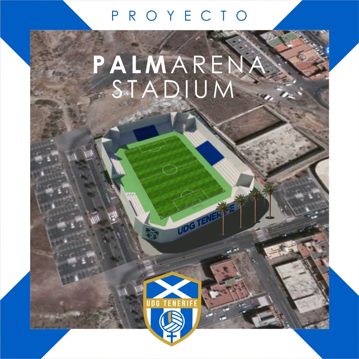 La UDG Tenerife se unió a las inocentadas presentando un supuesto nuevo estadio