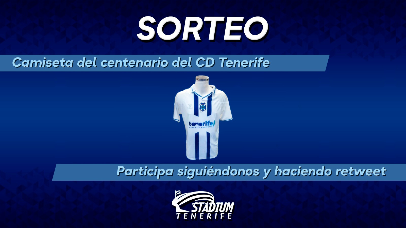 En Stadium Tenerife sorteamos la camiseta del Centenario del CD Tenerife