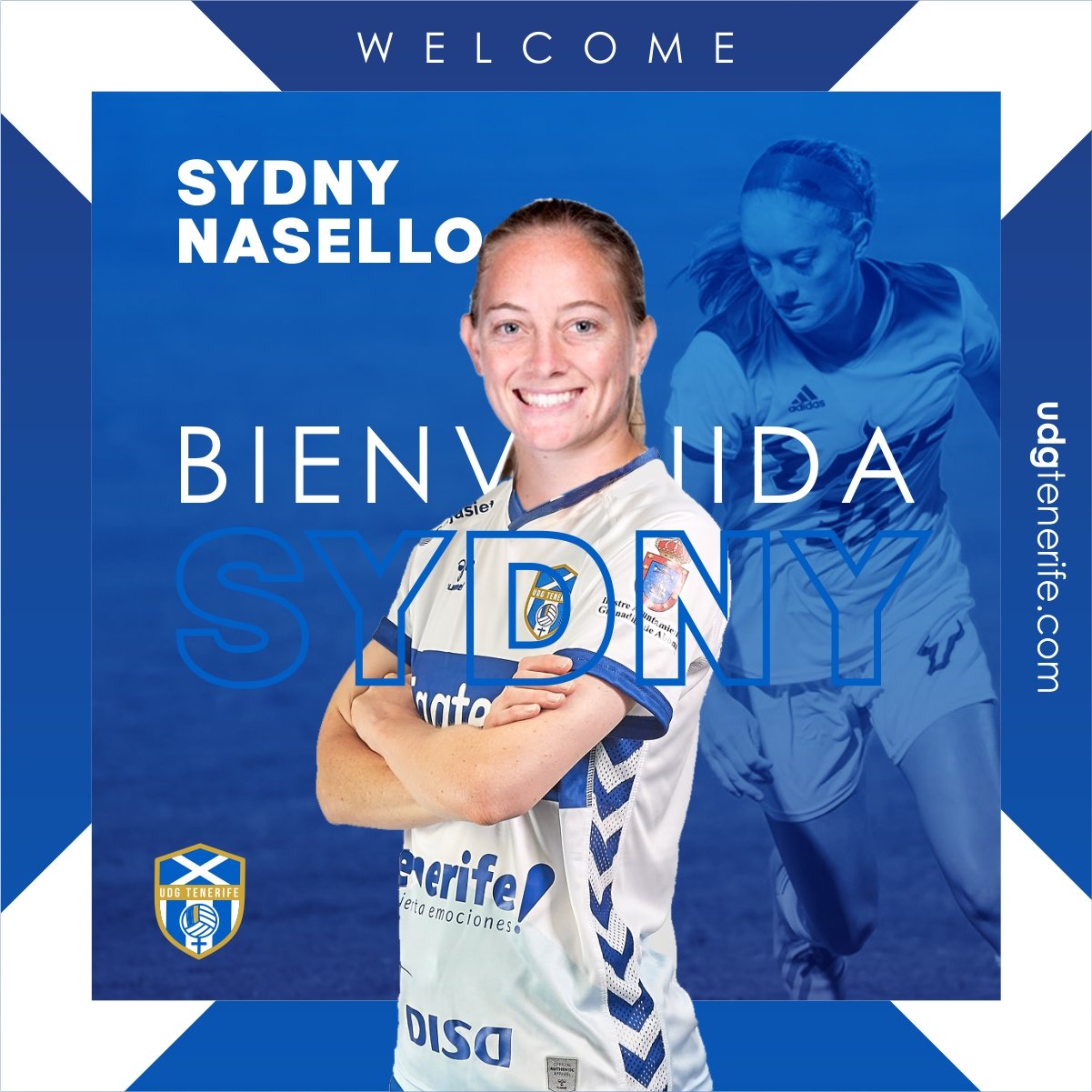 La delantera estadounidense Sydny Nasello, nueva jugadora de la UDG Tenerife