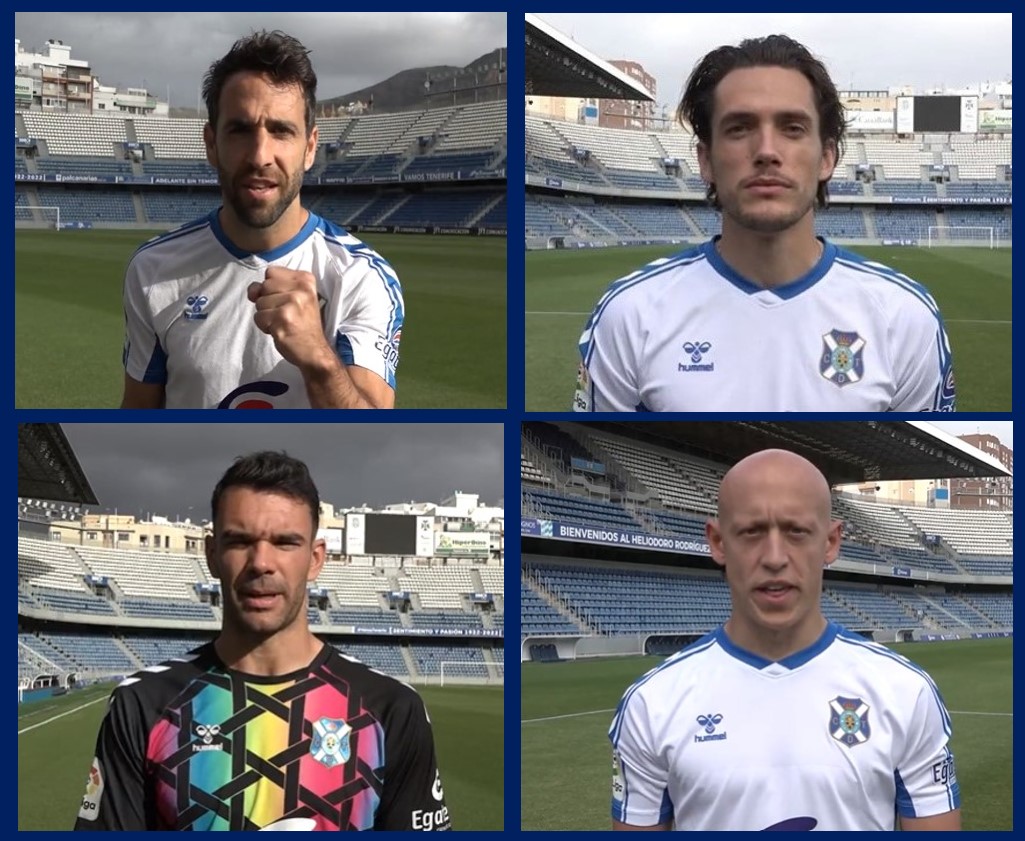 Los jugadores del CD Tenerife mandan un mensaje a la afición blanquiazul