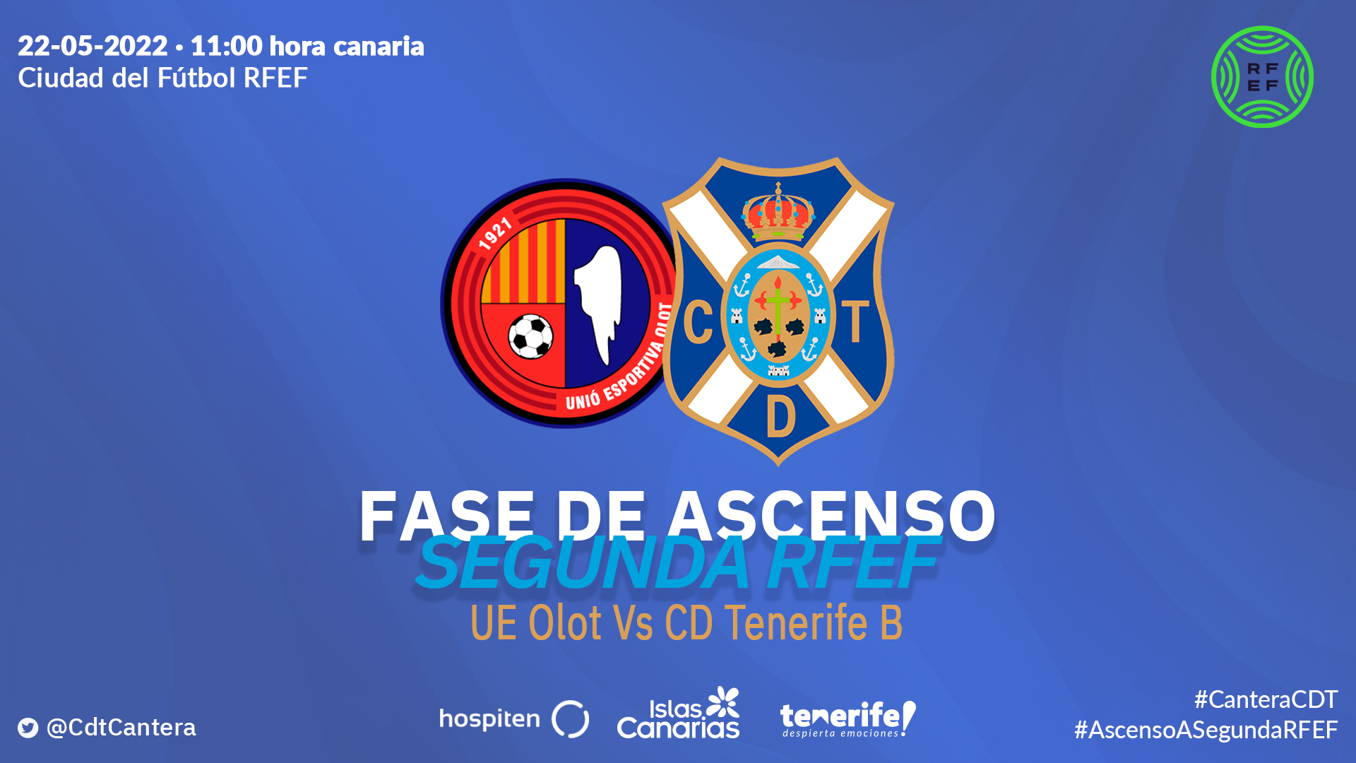 Finalmente el UE Olot catalán, rival del CD Tenerife B en la final por el ascenso a 2ª RFEF