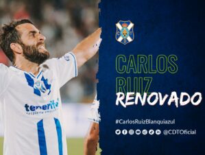 Carlos Ruiz, renovado por un año más, cumplirá su 10ª temporada como blanquiazul
