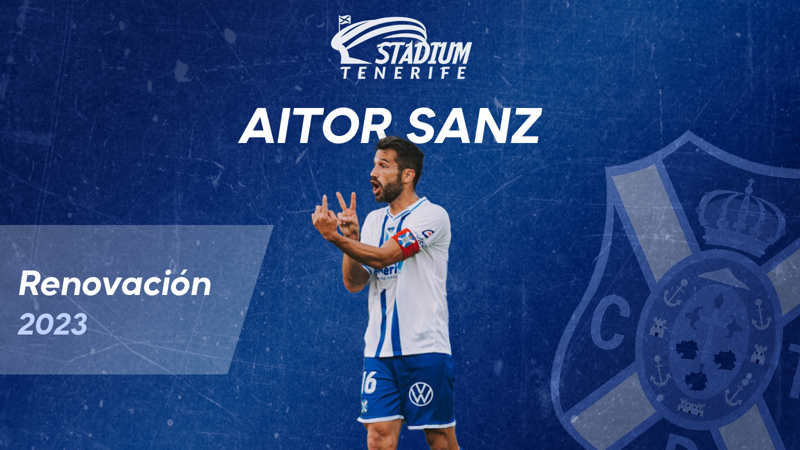 Aitor Sanz renueva por un año más y cumplirá 10 temporadas en el CD Tenerife