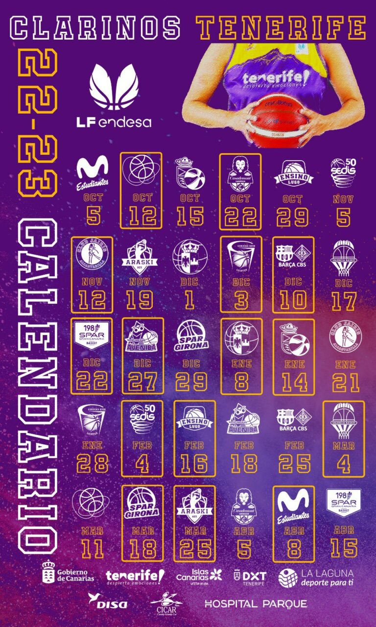 El Tenerife ya conoce su calendario en la Liga Femenina Endesa 22-23 ...