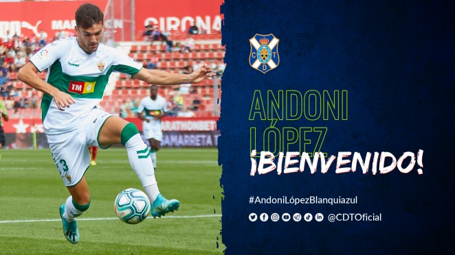Andoni López, décimo fichaje del CD Tenerife para la temporada 2022-2023