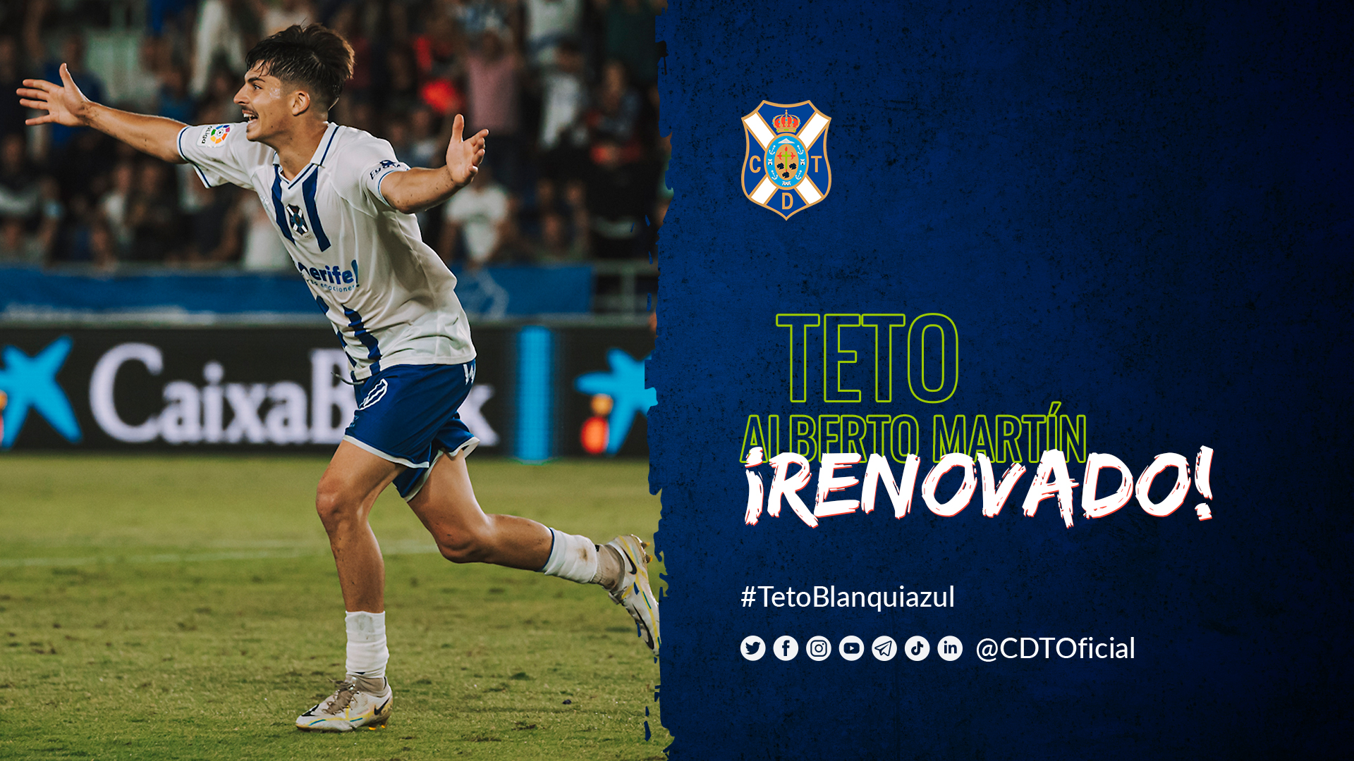 Teto renueva con el CD Tenerife hasta 2027