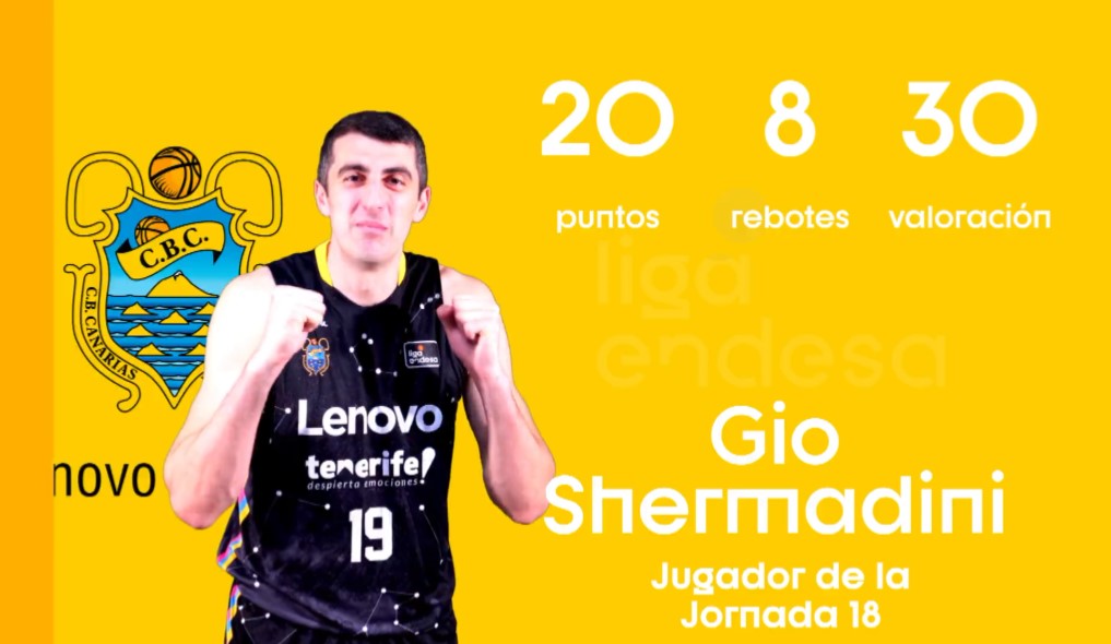 El aurinegro Gio Shermadini, MVP de la jornada 18 de la Liga Endesa