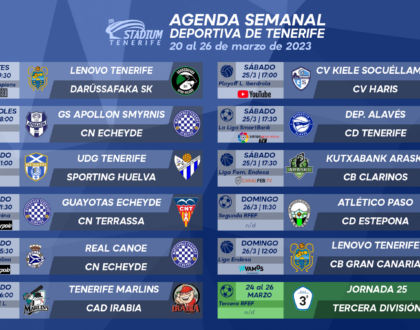 Agenda Semanal Deportiva de Tenerife (20 al 26 de marzo)