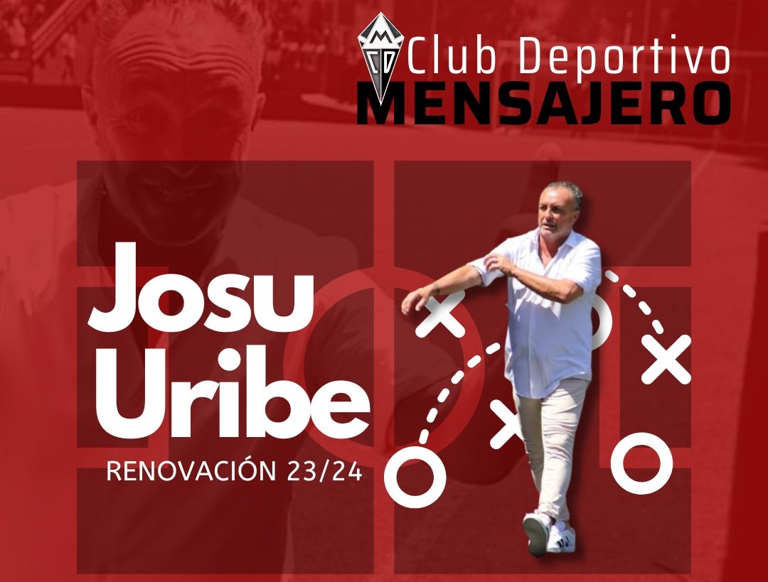 Josu Uribe continuará como entrenador del CD Mensajero tras su ascenso a 2ª RFEF