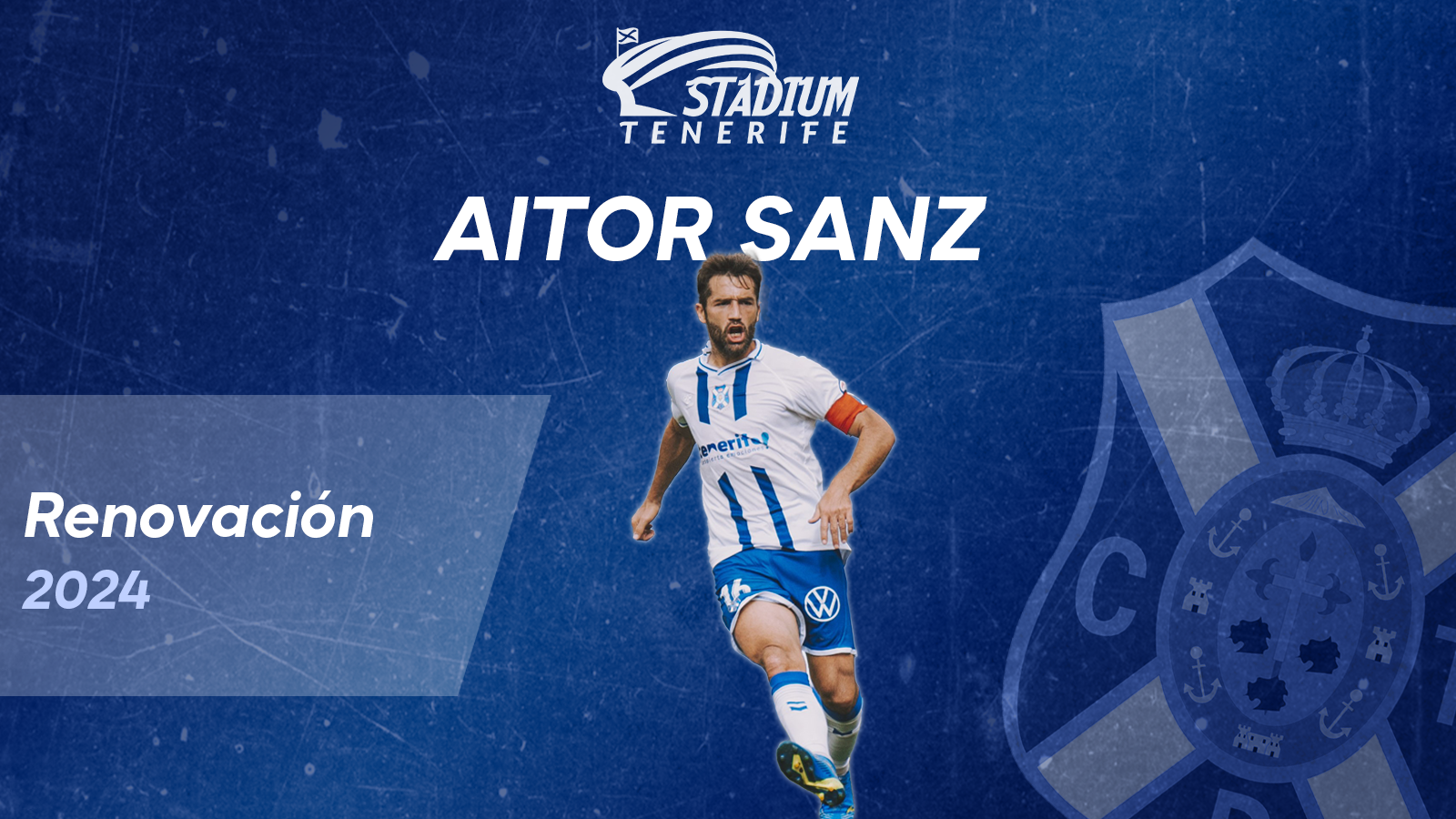 Aitor Sanz, renovado por una temporada más con el CD Tenerife, hasta junio de 2024