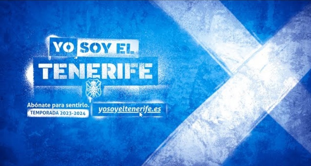 Campaña de Abonos del CD Tenerife 23-24, con el lema "Yo Soy El Tenerife" y mismos precios