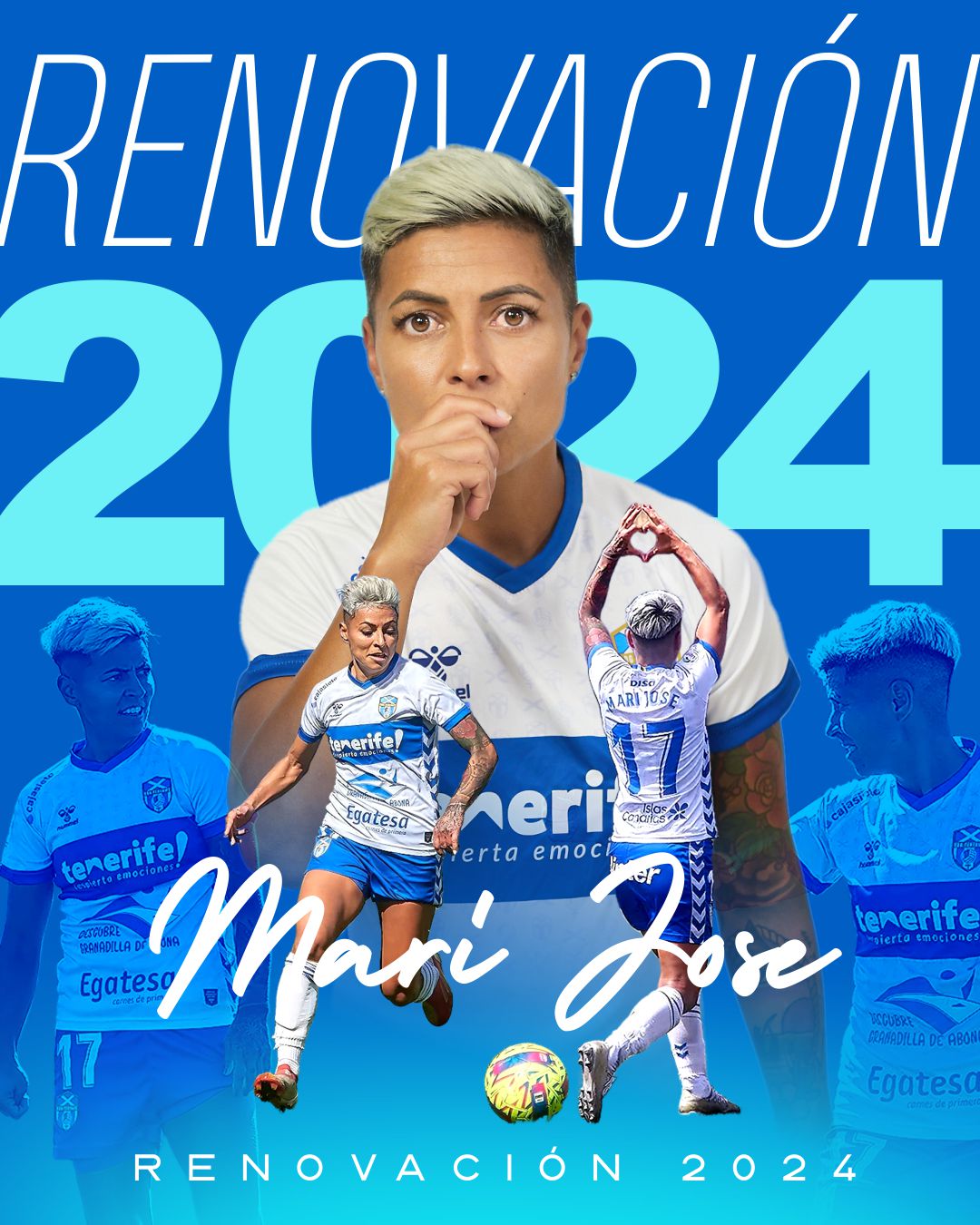 María José seguirá regalando alegrías a la UDG Tenerife y su afición una temporada más