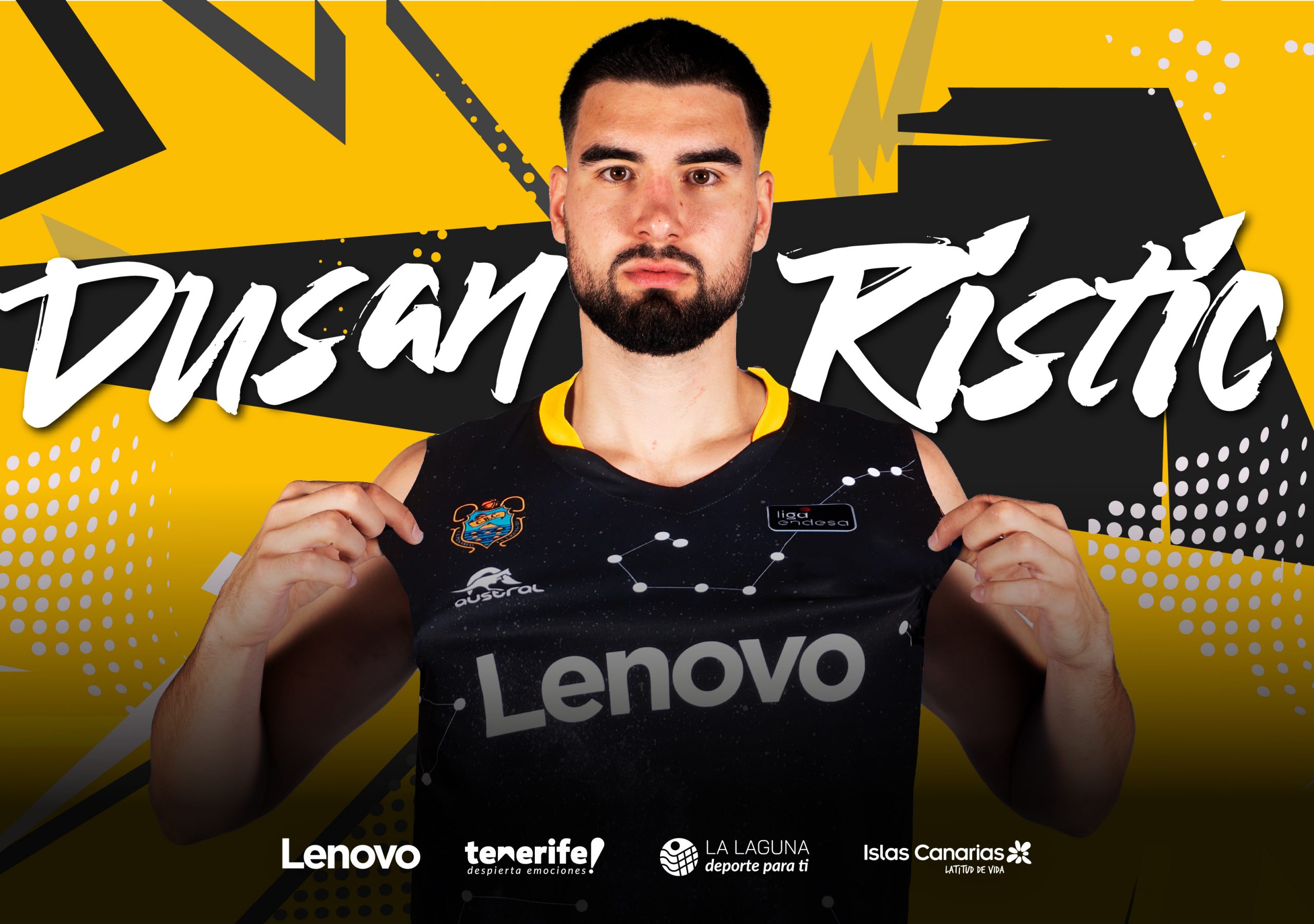 El pívot serbio Dusan Ristic, primer fichaje del Lenovo Tenerife 23-24