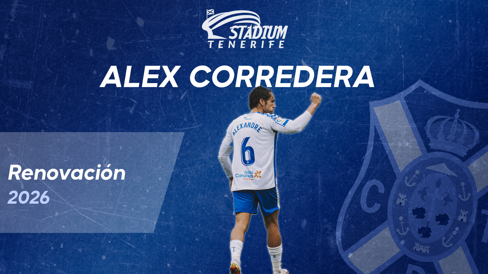 Oficial la renovación de Alex Corredera con el CD Tenerife hasta 2026