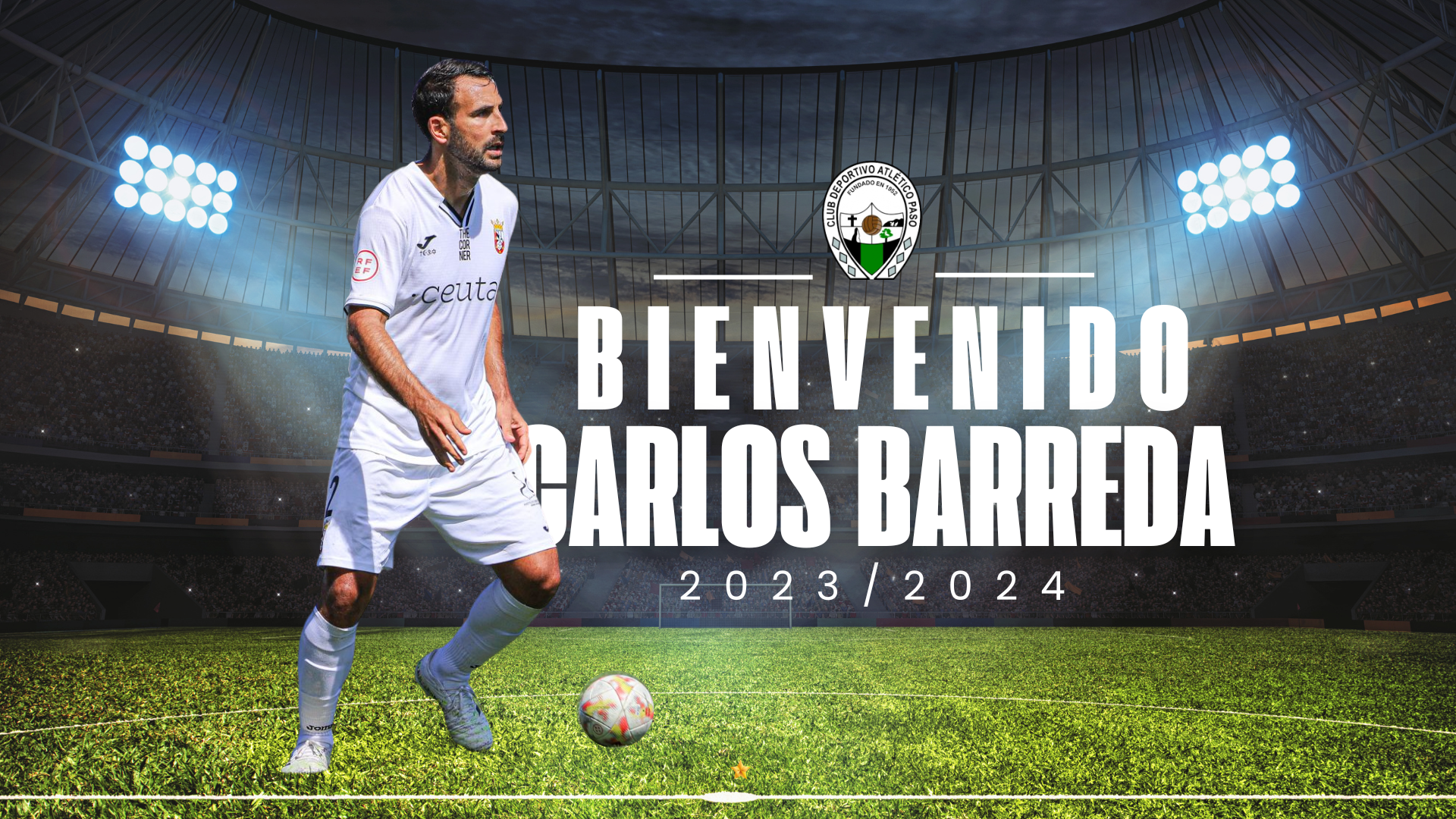 El lateral derecho binefarense Carlos Barreda se incorpora al Atlético Paso 23-24