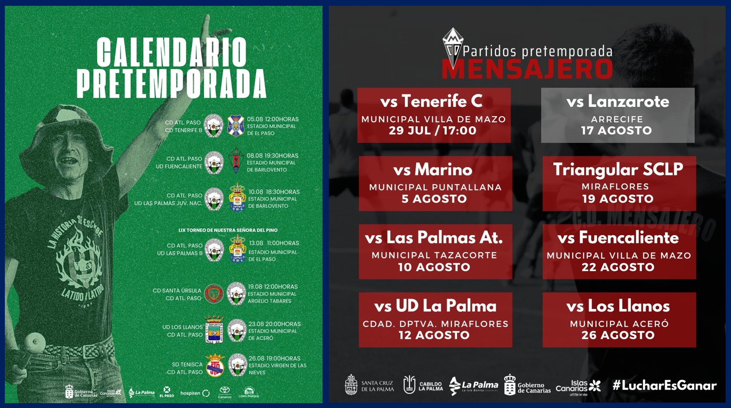 El Atlético Paso y el Mensajero ya conocen sus calendarios de pretemporada