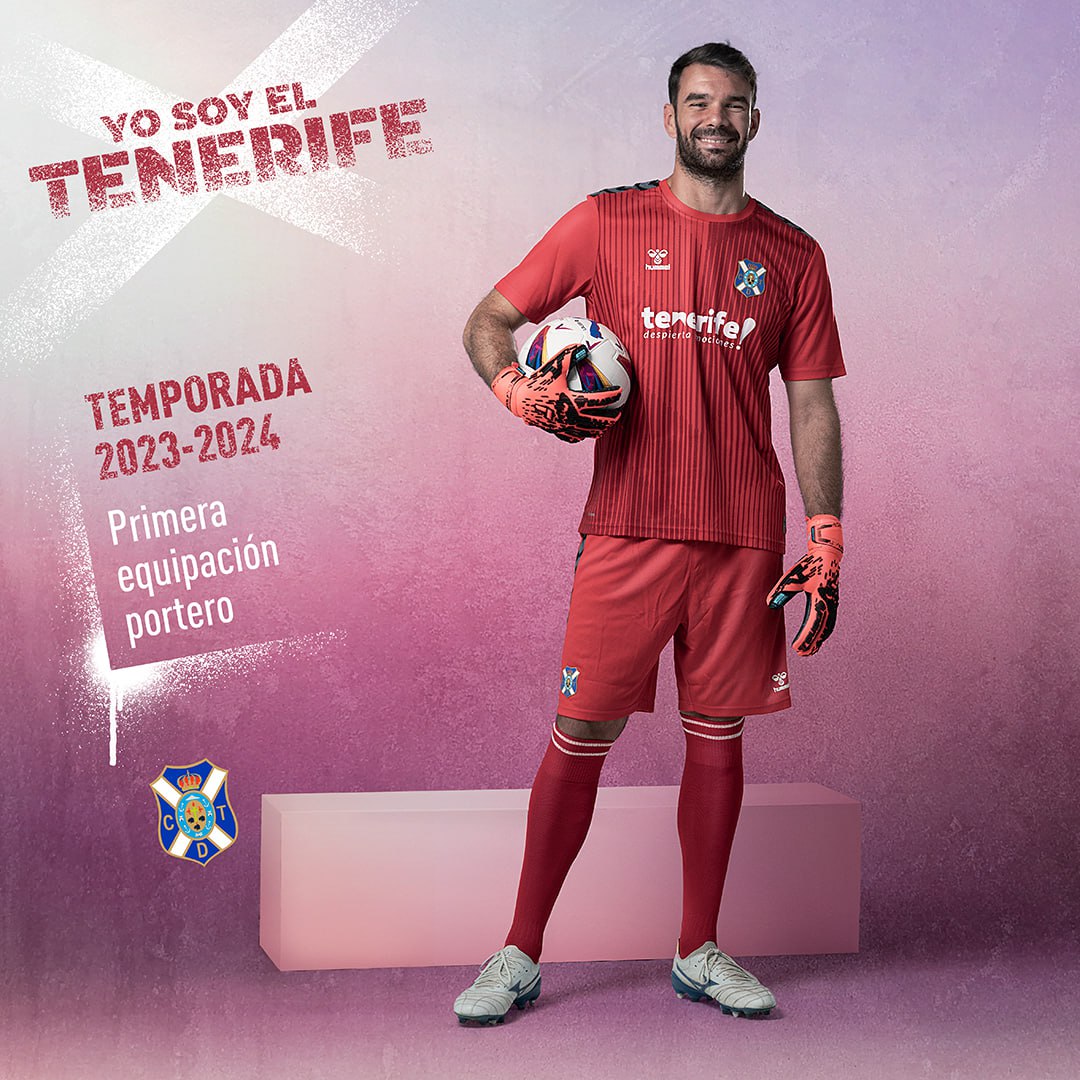 Presentada la nueva primera equipación de portero del CD Tenerife 23-24