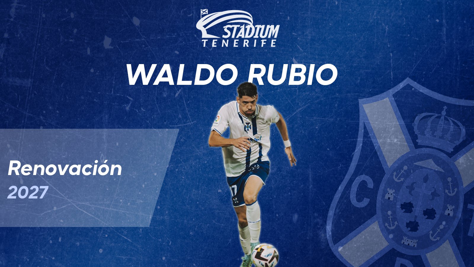 Waldo Rubio amplía su contrato con el CD Tenerife hasta 2027