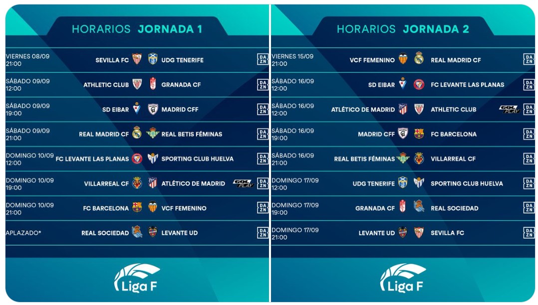 La UDG Tenerife ya conoce los horarios de sus 2 primeras jornadas en la Liga F 23/24