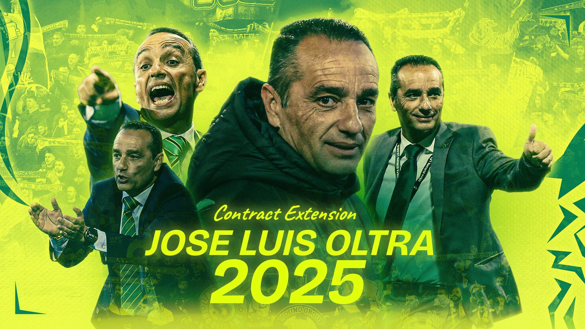 El ex blanquiazul José Luis Oltra renueva como técnico del AEK Larnaca hasta 2025