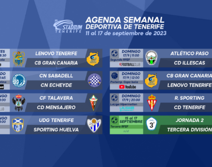 Agenda Semanal Deportiva de Tenerife (11 al 17 de septiembre)