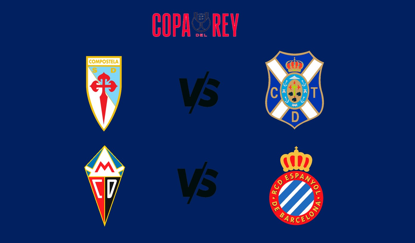 Compostela-CD Tenerife y CD Mensajero-Espanyol en la primera eliminatoria de la Copa del Rey