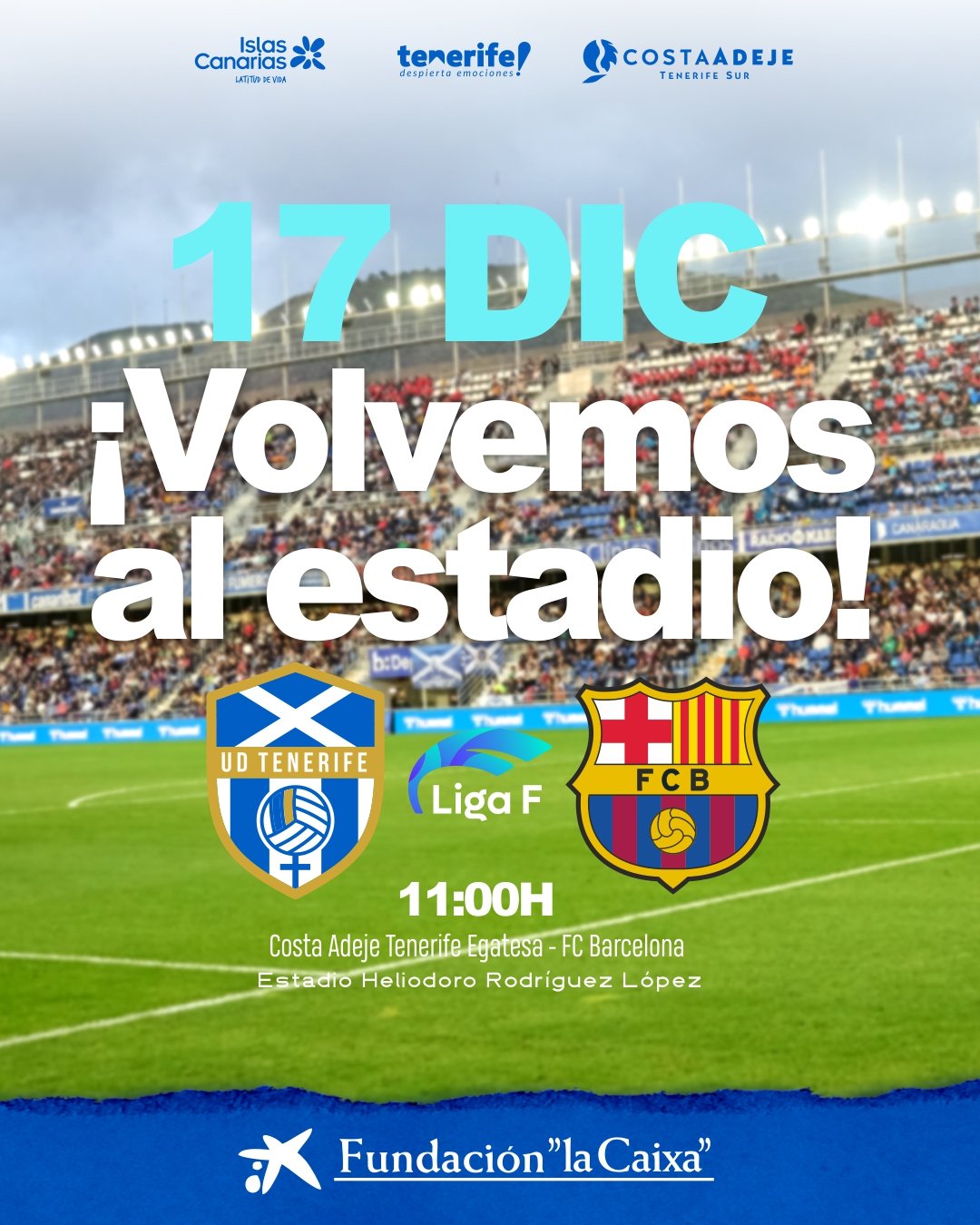 'Regalo' antes de Navidad: el UDCA Tenerife-Barça, en el Heliodoro el 17 de diciembre