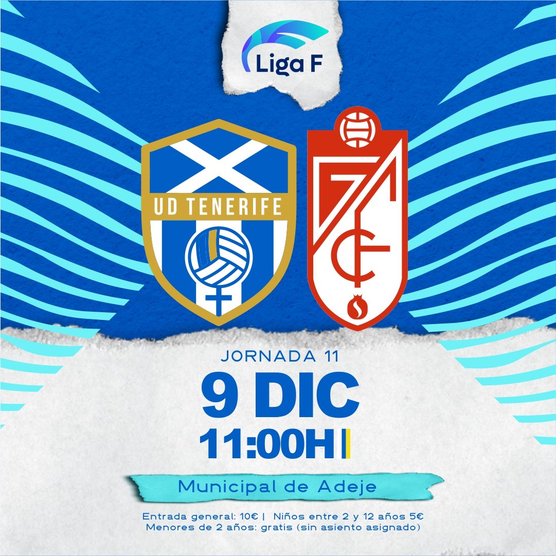 Previa del UDCA Tenerife – Granada CF (11ª J. – Liga F)